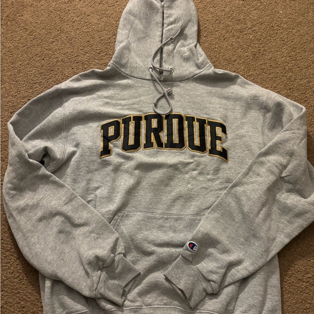 Champion Gray Purdue Hoodie